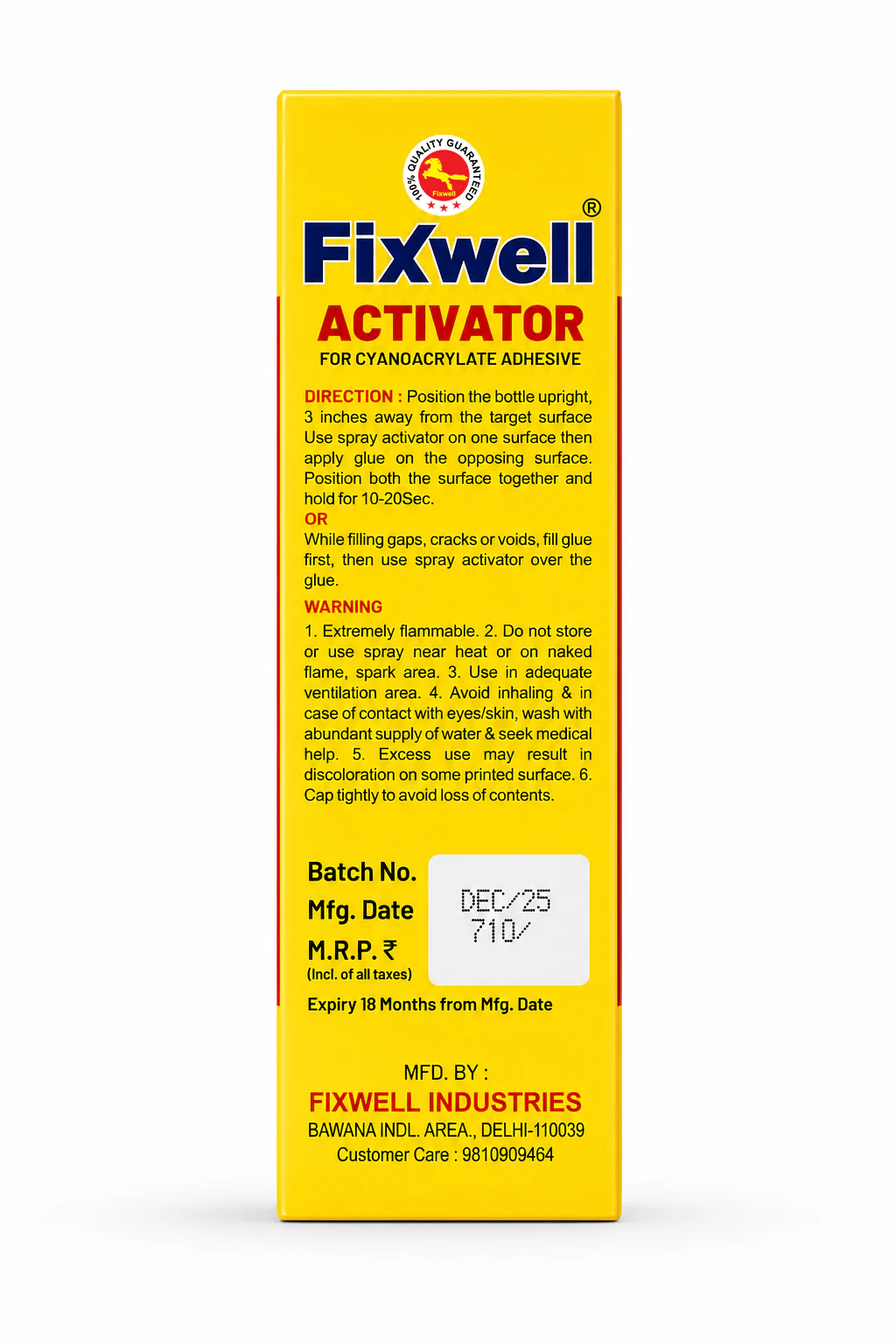 FIXWELL ACTIVATOR 100 ML thumbnail 5